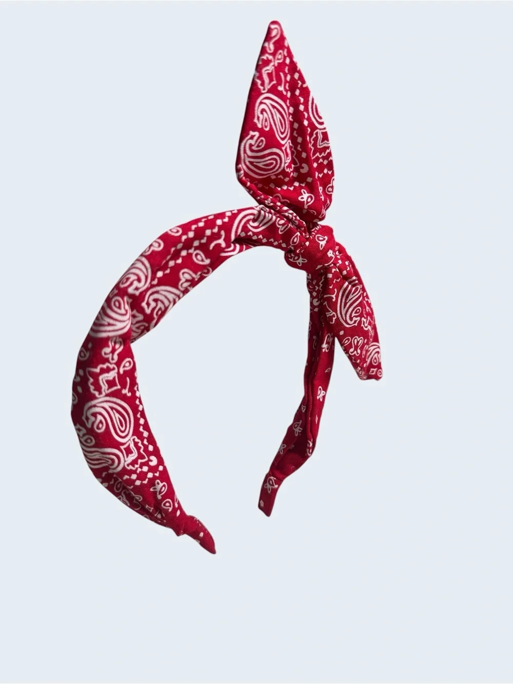 Red Bandana Knot Headband NWOT